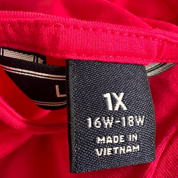 NWOT Lands’ End Pink Long Sleeve Notch Neck Tunic Top Size 1x - Picture 7 of 7